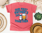 Our First Father's Day Together Grey graphic tee in Watermelon