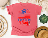 Let Freedom Bling Red graphic tee in Watermelon