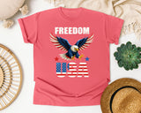 Freedom USA White graphic tee in Watermelon