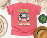 Level 100 Days Of School Unlocked graphic tee in Watermelon