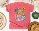 School Supplies Sticker Grid graphic tee in Watermelon