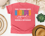 Today Tomorrow Always Teacher Squad graphic tee in Watermelon