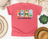 Just A Patriotic Goose graphic tee in Watermelon