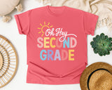 Oh Hey Second Grade graphic tee in Watermelon