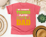 My Favorite Tennis Player Calls Me Dad graphic tee in Watermelon
