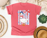 Patriotic Goose Bow graphic tee in Watermelon