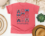 Sweet Land Of Liberty Grey graphic tee in Watermelon
