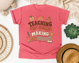 Teaching Tiny Humans Making Big Impact graphic tee in Watermelon