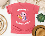 100 Days Is Alotl School graphic tee in Watermelon