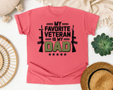 My Favorite Veteran Is My Dad Black graphic tee in Watermelon