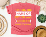 The Name Of Father Was Another Name For Love White graphic tee in Watermelon