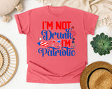 I'm Not Drunk I'm Patriotic Blue graphic tee in Watermelon