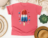 Patriotic Popsicle Stars graphic tee in Watermelon