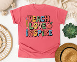 Teach Love Inspire Grey graphic tee in Watermelon