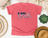 USA Grey graphic tee in Watermelon