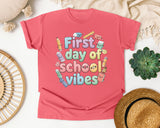 First Day Of School Vibes graphic tee in Watermelon