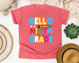 Hello Ninth Grade graphic tee in Watermelon