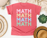 Math Math Math Stacked graphic tee in Watermelon