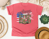 Army Step Dad graphic tee in Watermelon