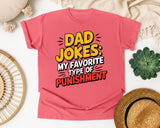Dad Jokes My Favorite Type Of Punishment graphic tee in Watermelon