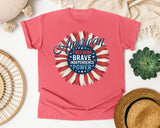 American Freedom Brave Independence Power graphic tee in Watermelon