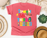 Straight Outta Third Grade Trophy graphic tee in Watermelon