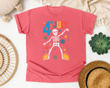 4th July Grey graphic tee in Watermelon