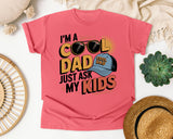 I'm A Cool Dad Just Ask My Kids White graphic tee in Watermelon