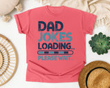 Dad Jokes Loading Please Wait Grey graphic tee in Watermelon