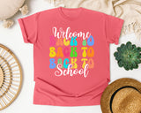 Welcome Back To School Stacked graphic tee in Watermelon