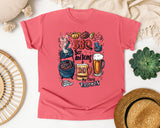 BBQ Beer And Being A Dad My Three Talents Grey graphic tee in Watermelon