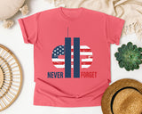 Never Forget White 2 graphic tee in Watermelon