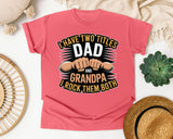 I Have Two Titles Dad And Grandpa graphic tee in Watermelon
