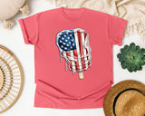 Dripping Flag Popsicle graphic tee in Watermelon