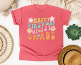 Happy First Day Of 1st Grade graphic tee in Watermelon