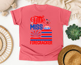 Little Miss Firecracker Red graphic tee in Watermelon