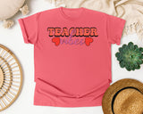 Teacher Vibes Hearts graphic tee in Watermelon