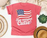 Star Spangled Cutie White graphic tee in Watermelon