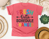 Fresh Outta Schedule Changes Graphic Tee graphic tee in Watermelon