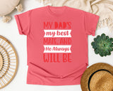 My Dad's My Best Mate Red graphic tee in Watermelon