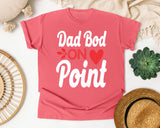 Dad Bod On Point White 3 graphic tee in Watermelon