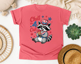 Chill The 4 Out Grey graphic tee in Watermelon