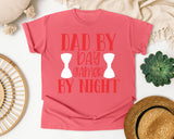 Dad By Day Gamer By Night White 2 graphic tee in Watermelon