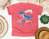 Land Of The Free Home Of The Brave graphic tee in Watermelon