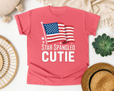 Star Spangled Cutie White 2 graphic tee in Watermelon
