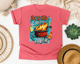 Hot Grillin Cool Chillin Dad Livin graphic tee in Watermelon