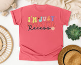 I'm Just Here For Recess graphic tee in Watermelon