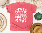 I've Loved My Class For 100 Days White 2 graphic tee in Watermelon