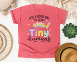 Its A Good Day To Teach Tiny Humans Pastel graphic tee in Watermelon