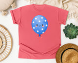 Patriotic Star Balloon graphic tee in Watermelon